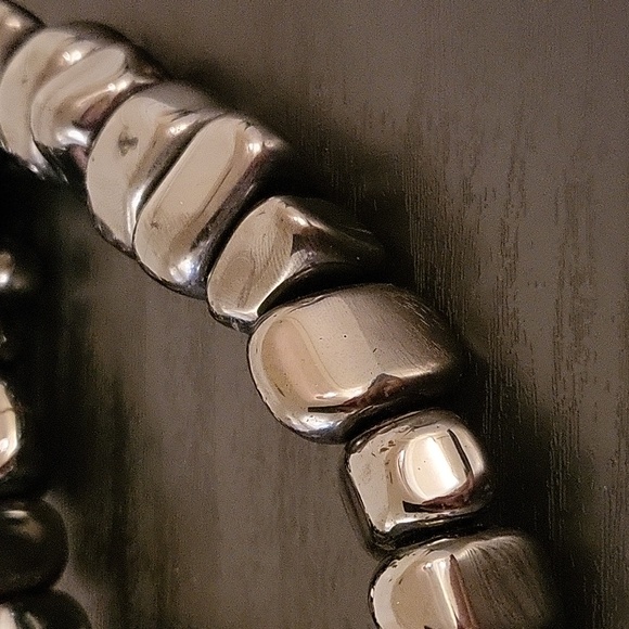Hematitie stretch nugget bracelet natural stone - Picture 4 of 4